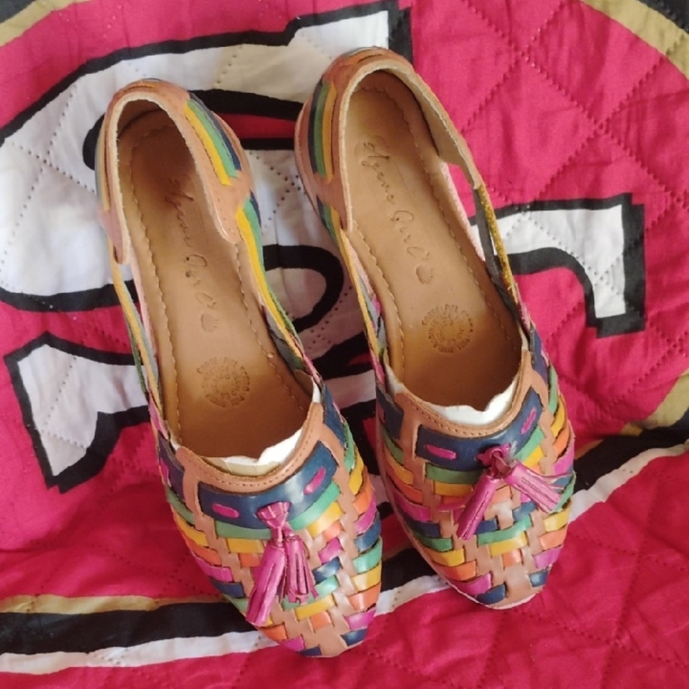 Vibrant Multicolor Woven Sandals
